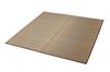 IKEHIKO "F Varias" Japanese-Made Igusa Rug, Brown, Approx. 191 X 191 Cm (Urethane Backing)