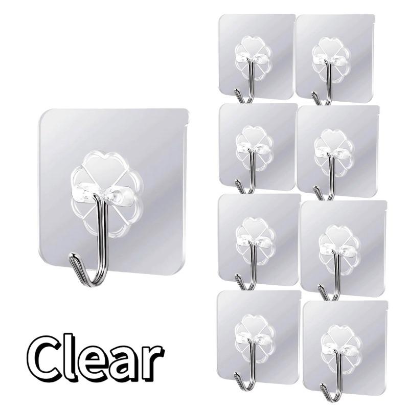 Self Adhesive Hooks Rotating Waterproof Strong Sticker Holder Wall Door Storage Hanging Hook Kitchen Bathroom Organizer