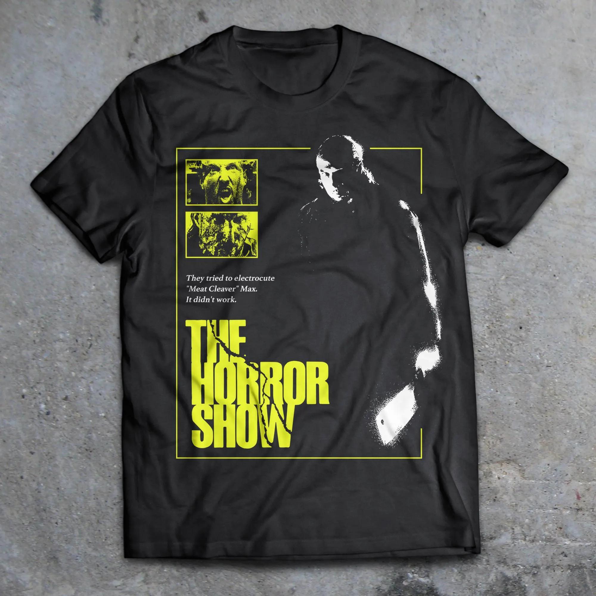 The Horror Show 1989 Horror movie shirt 80s Horror Shirt Summer Mens and Womens Loose and Breathable Tshirt Top S