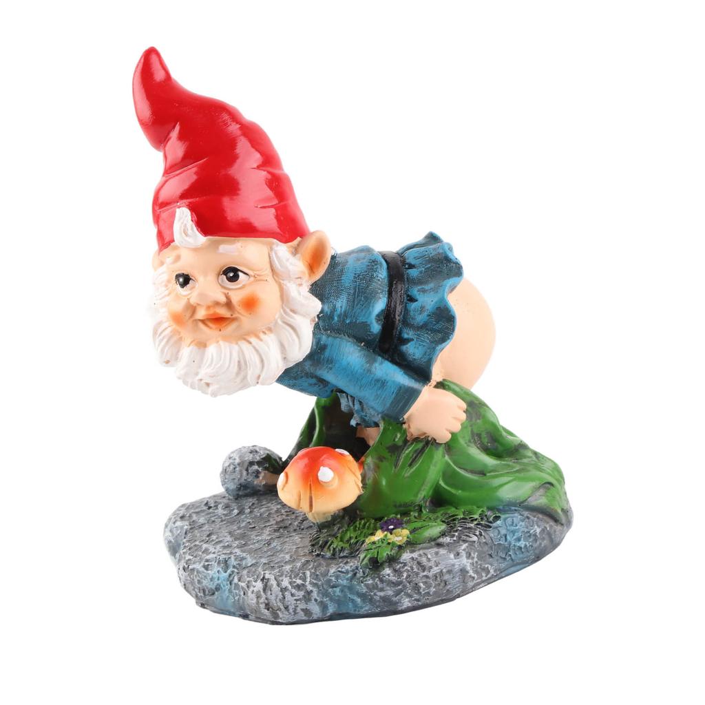 Dwarf Decorative Ornaments Durable Resin Decor Cute Gnome Figure Decorations for Home Outside Yard