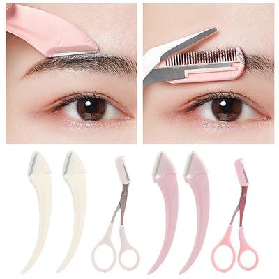 Augenbrauen-Trimmmesser, Augenbrauen-Gesichtsrasierer für Frauen, professionelle Augenbrauenschere mit Kamm, Augenbrauen-Trimmer, Schaber-Zubehör