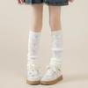 Harajuku Children's Leg Warmers Korean Style Plaid Bow Socks Cute Knitted Leg Cover  Baby