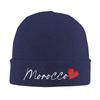 Morocco Flag Moroccan Knitted Caps for Women Unisex Beanies Winter Hat  Crochet Cap
