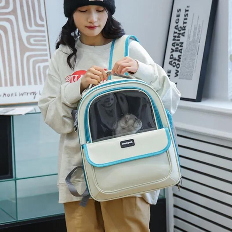 Pet Carrier Backpack Going Out Large Cat Backpack Transparent Space Capsule Breathable Portable Bag Backpack Cat Dog Supplies