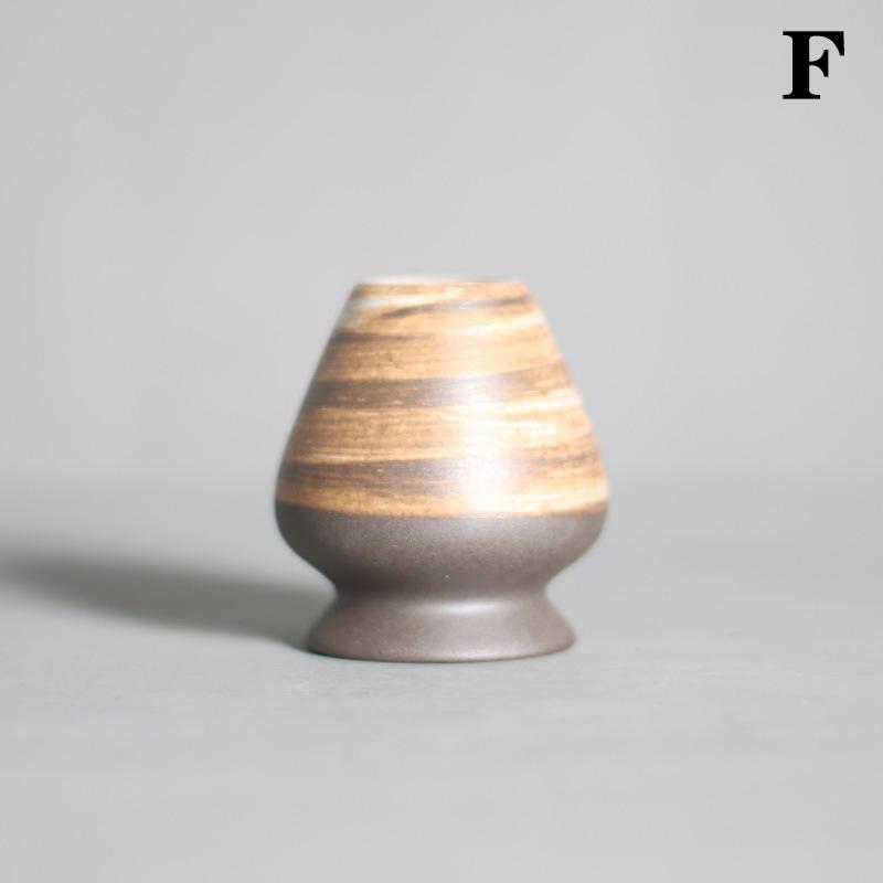 Japanese Coarse Pottery Matcha Tea Chasen Holder Stand Bowl Bamboo Whisk Grinder Teaware Tools Holder Tea Accessories Teaware