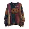 Men's Halloween 3D Printed Long Sleeve Top Round Neck Casual Sports Pullover