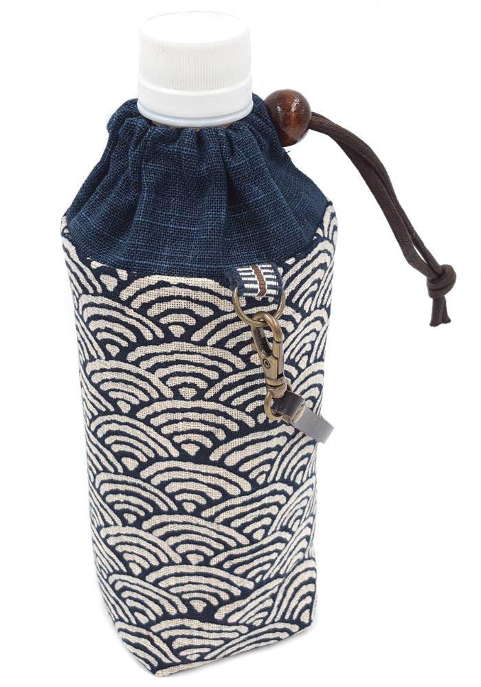 Workshop PET Bottle Case for Seigaiha Japanese Japanese Japanese Made in Japan [Handmade FUJITA] 500ml, Pattern, Pattern, Accessories, Goods,