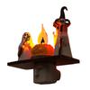 Halloween Night Light Spooky Ghost Campfire Pumpkin Boo Witch Black Cat Nightlight for Halloween Bedroom Living Room Decor
