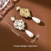 Light luxury style diamond studded imitation pearl water droplet silver needle earrings, high-end and elegant earrings for women