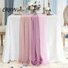 Beautiful Table Centerpiece Runner Sheer Flowing Runner, Chiffon Wedding Elegant Solid Color Protector for Dining Home Bridal Shower Party Decor Heat