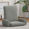 Adjustable Footstool Dark Grey Coarse Velvet