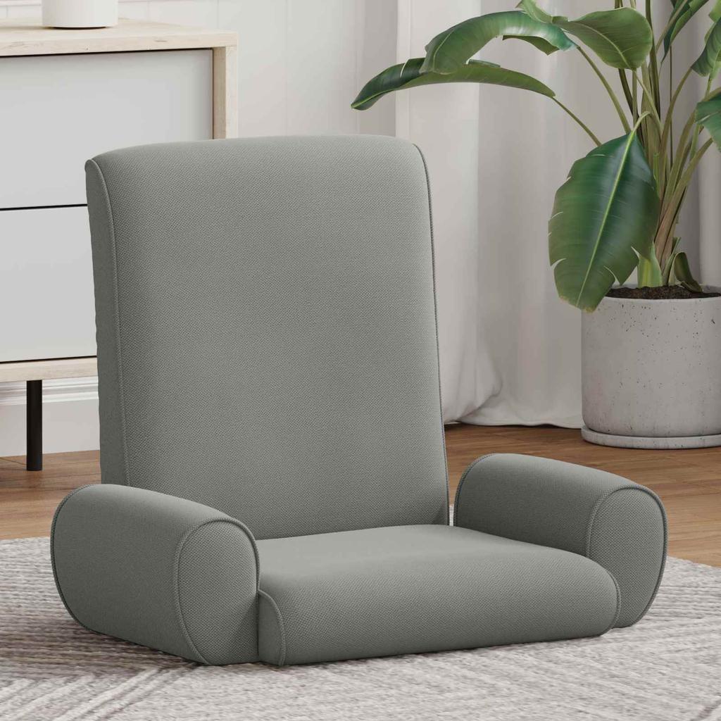 Adjustable Footstool Dark Grey Coarse Velvet