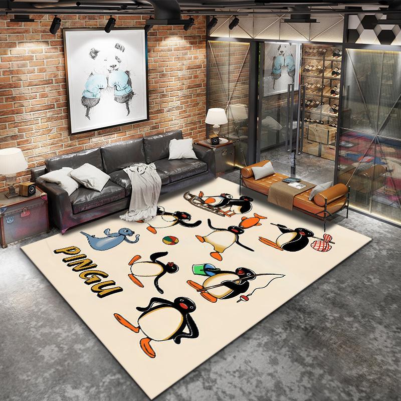 Pingu Carpet Rug For Living Room Bedroom Home Sofa Decoration Kids Play Nonslip Floor Mat