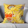 Art sunflower Pillow Case Anti-dustmite Pillowcase Invisible zipper silky short plush Sofa cushion cover