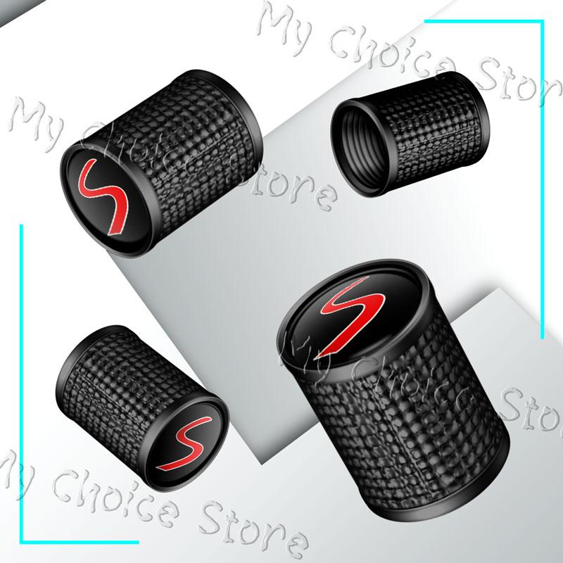 4Pcs/set Metal Alloy S Emblem Car Wheel Tire Valve Stem Caps For Mini Cooper S Logo John Cooper Works R55 R53 R52 F55 F54 F60 Rdxzk11
