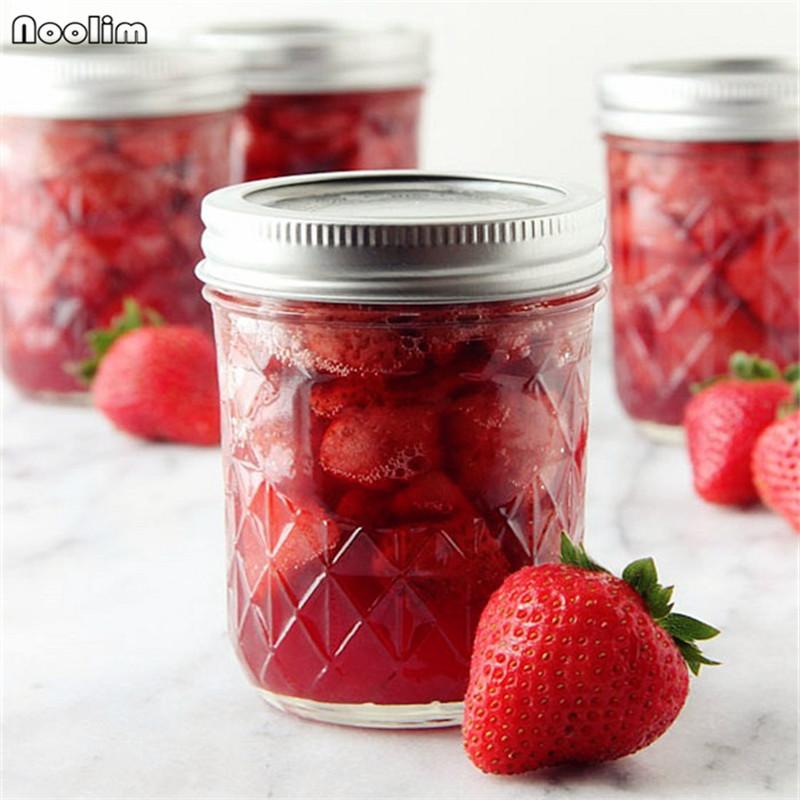 Glass Mason Jar with Aluminum Lid – Transparent Storage Bottle for Cold Drinks, Infused Water & Food | Multi-Purpose Container