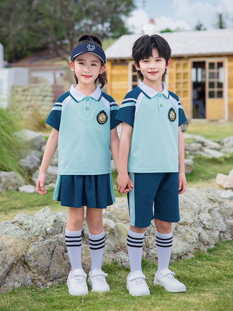 

Комплект детской школьной формы: Летний костюм-тройка и весенне-осенний костюм-четверка для спорта и занятий 100 cm