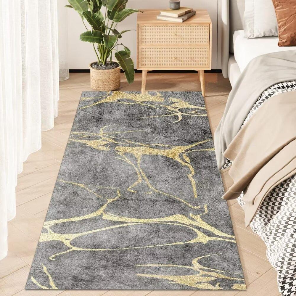Modern Carpet for Bedside Soft Bedside Rugs Large Living Room Floor Mat Rectangular Balcony Mats Simple Room Decoration Runner