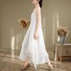 Halter Dress Art Style Solid Color Irregular Skirt Large Swing Temperament Long Skirt