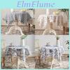 Nordic Floral Tablecloth With Cotton Polyester Blend For Home Dining And Decor