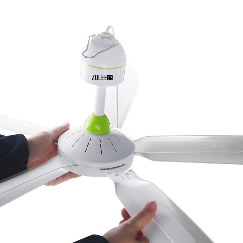 Zhonglian FG10-70 Vysoce výkonný stropní ventilátor se sítí proti komárům, 5 lopatek, 700 mm pro použití na koleji