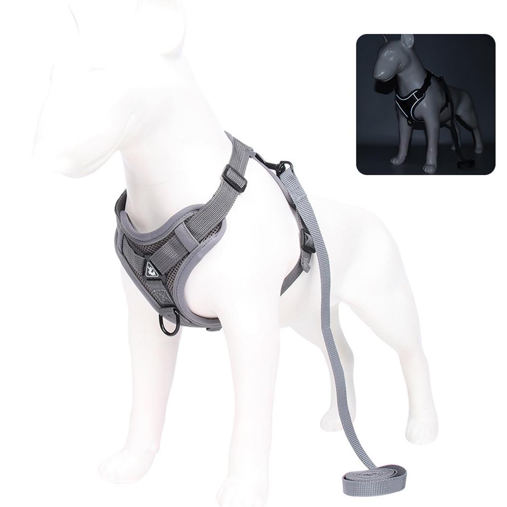 

Тяговая веревка в стиле жилета, материал из сэндвич-сетки, светоотражающий и дышащий, с четырьмя узлами, униформа, нагрудная шлейка для собаки