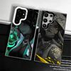 V-Valorant Game Black Cool Soft Phone Case for Samsung Galaxy S24 S25 FE S26 Edge S23 Ultra S22 Plus S21 + Shockproof Cover Back