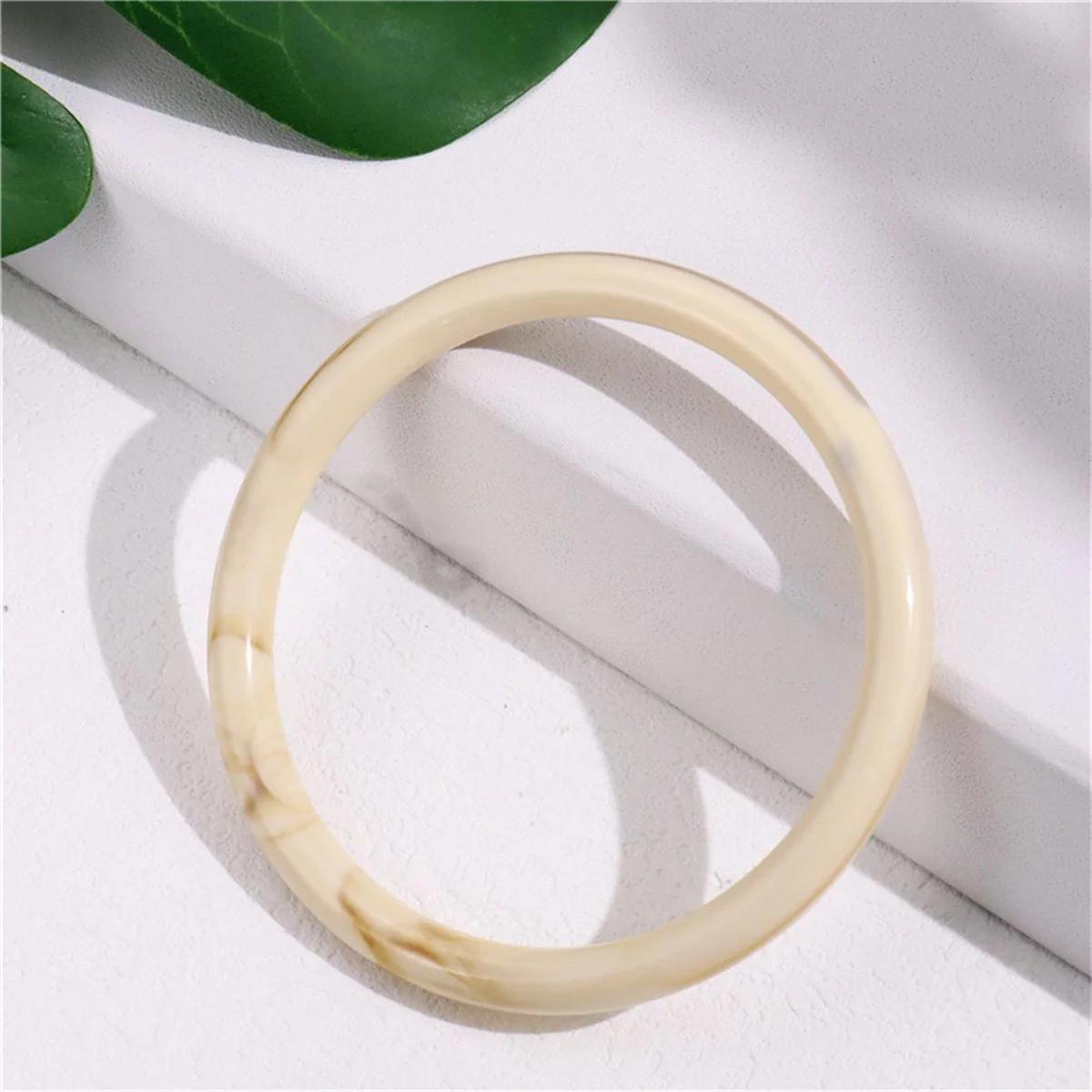 

Transparent Creativity Fashion New Models Acrylic Cuff Bracelet Women Texture Irregular Temperament Wide Bangle Trend Jewelry 60-62mm