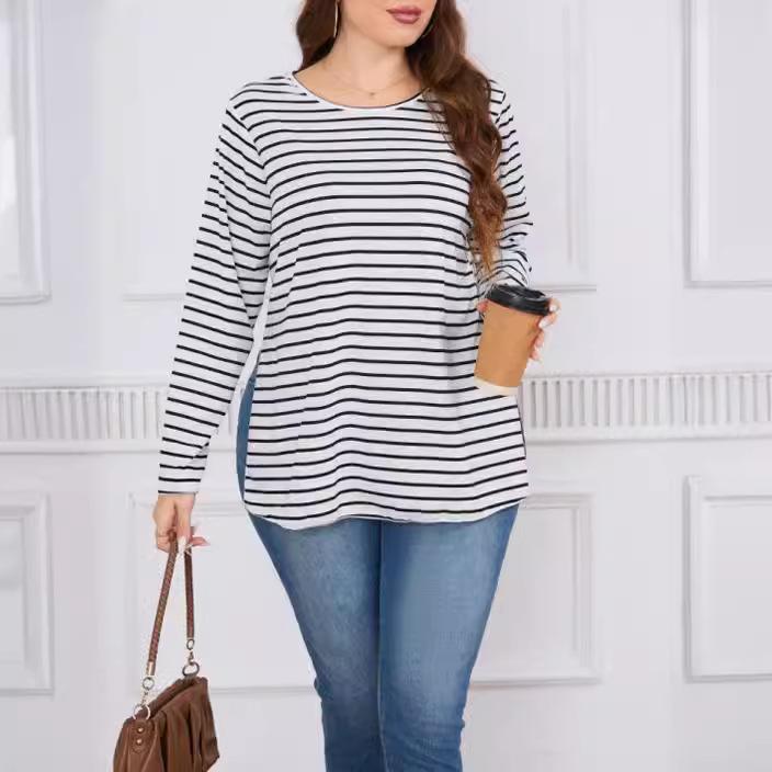 

Весенне-осенние женские свободные повседневные пуловеры с длинным рукавом, топы больших размеров 4XL белый