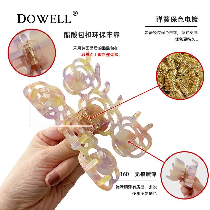 Vintage Style Flower Hair Claw Clip In Colorful Purple And Blush Pink Designs