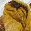 Retro Cotton and Linen Pleated Color Matching Silk Scarf Shawl Women's Spring and Summer Ethnic Style Yunnan Dali Travel Photo Scarf