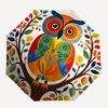1pc Owl Pattern Durable Cartoon Folding Umbrella, Portable Compact Umbrella for Men and Women A062