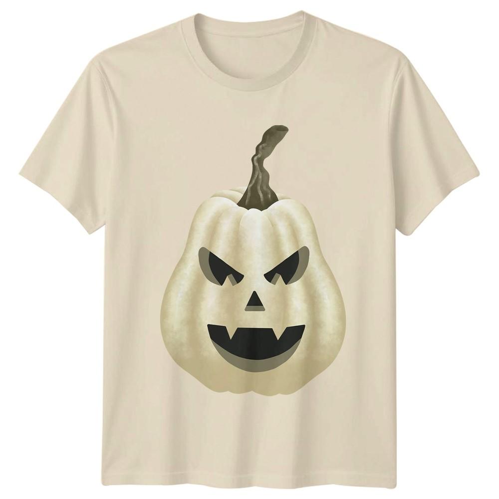White Pumpkin Face TShirt Jack O Lantern Halloween Gift For Him And Her