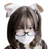 Akita Dog Ears Plush Headband Soft Comfortable Headwear Furry Animal Ear Costume Accessory for Parties and Cosplay