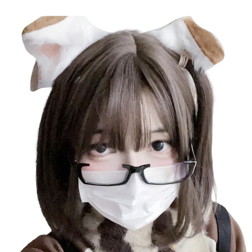 Akita Dog Ears Plush Headband Soft Comfortable Headwear Furry Animal Ear Costume Accessory for Parties and Cosplay