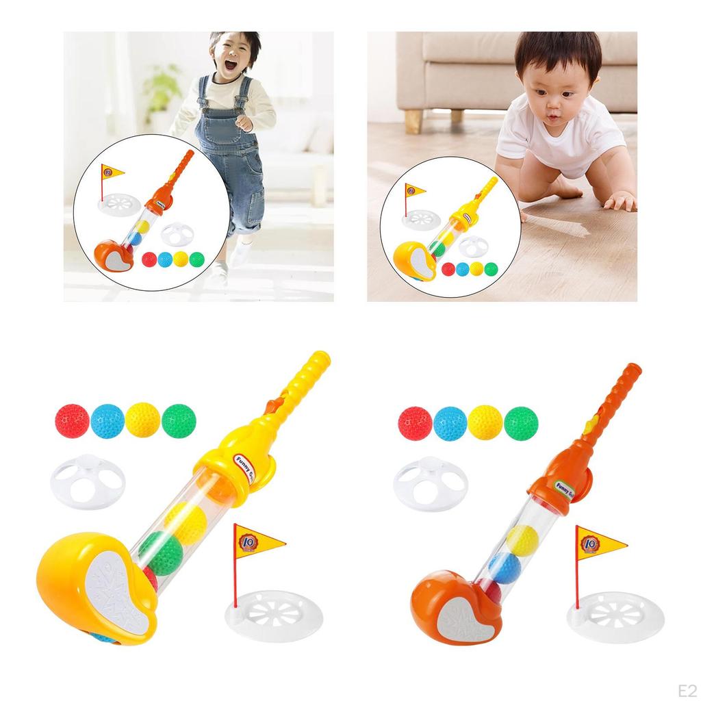 Children Golf Training Toy Interactive Exercise Sports Mini Clubs Set for Backyard Indoor