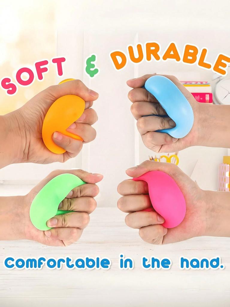 1PC Colorful Stress Relief Ball, Squeeze StretchSoftSensoryToy, Anxiety Relief Hand Tool for Birthday Party Gift Gashapon Filler