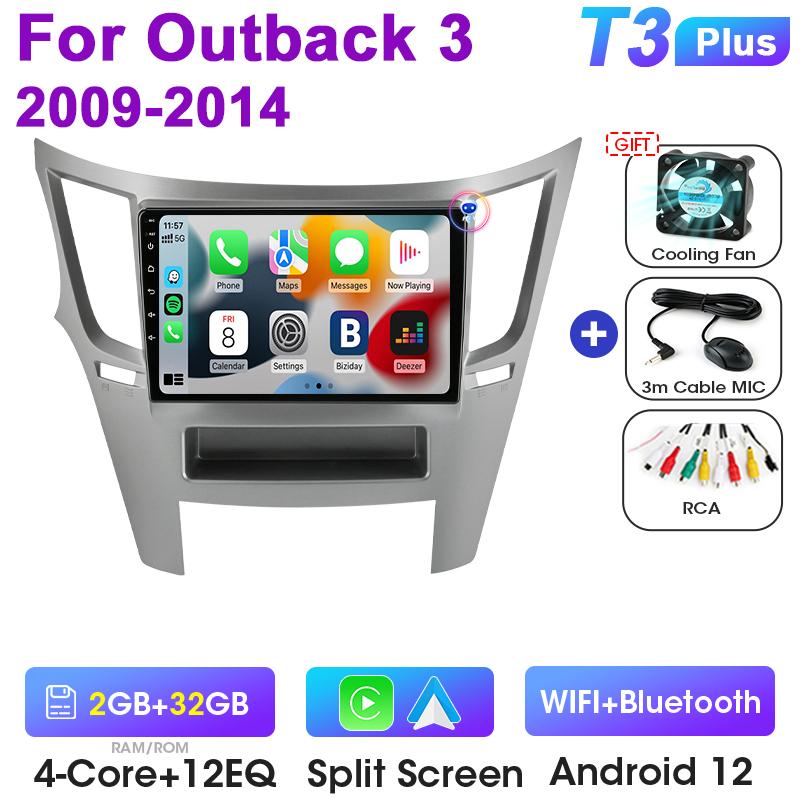 2 Din Android 12 Car Radio For Subaru Outback 3 Legacy 4 2009-2014 Multimedia Video Player Navigation GPS 4G Carplay Auto Stereo