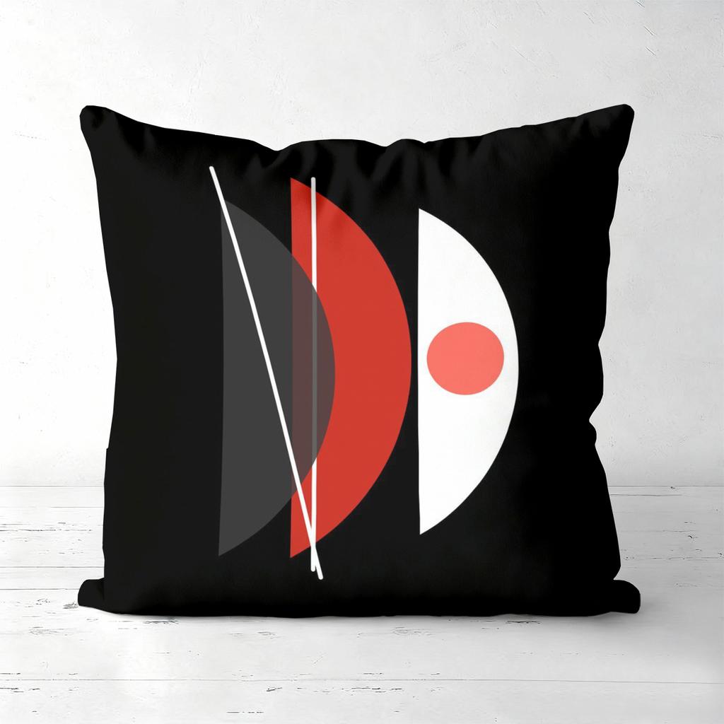 Modern Abstract Pattern Black Throw Pillow Cases Polyester pillowcase, sofa decorative cushion cov Headboard Pillow