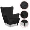 Bella Scandinavian Family Meble Wing Chair, Black Velvet, Pleasant, Nice