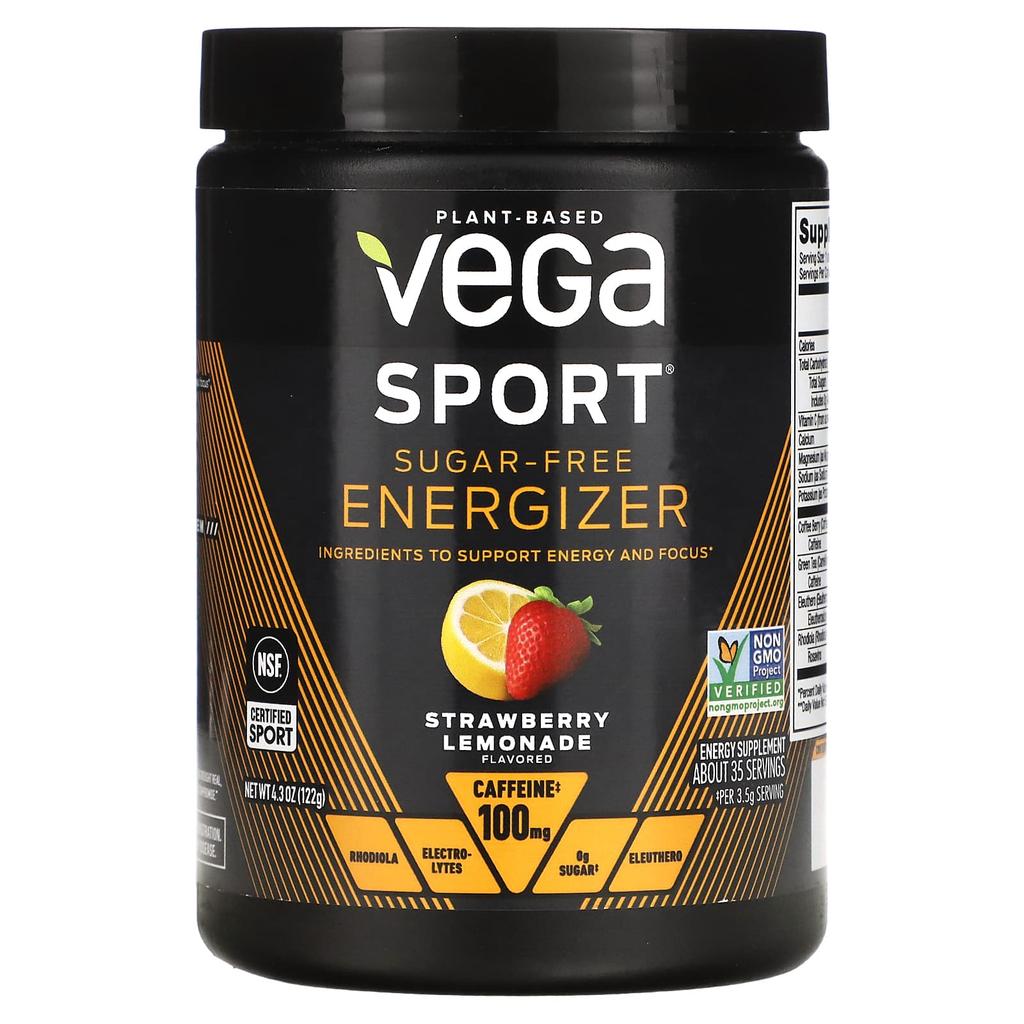 Vega, Sugar-Free Energizer, Strawberry Lemonade, 4.3 oz (122 g)