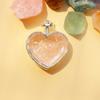 Natural Crystal Heart Pendant Wishing Bottle Crystal Necklace Sweater Chain Healing Gift to Wear