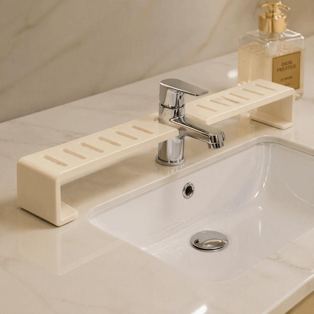 No‑drill /drill‑free Faucet Shelf Vertical Sink Countertop Organizer  Makeup Cosmetic Storage