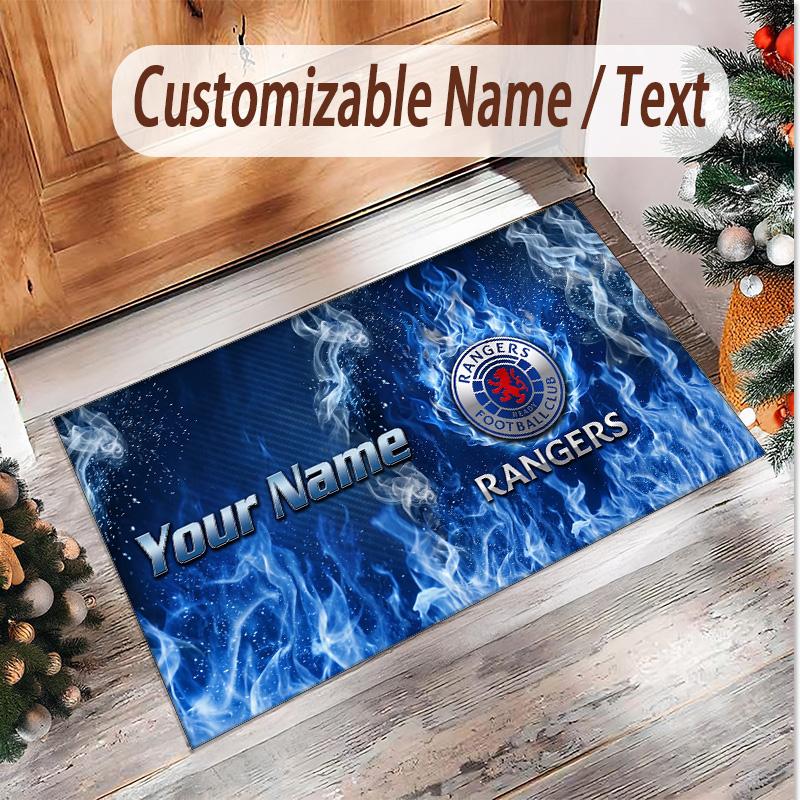 Personalized Crystal Velvet Carpet Rangers FC Pattern Non Slip Floor Rug
