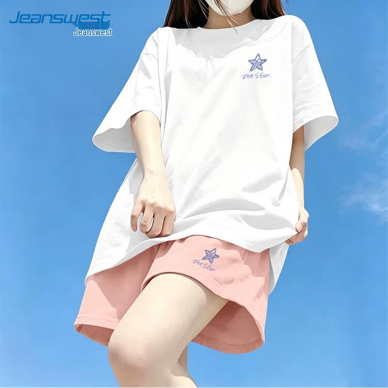 Jeanswest Women's Cotton T-shirt & Shorts Set