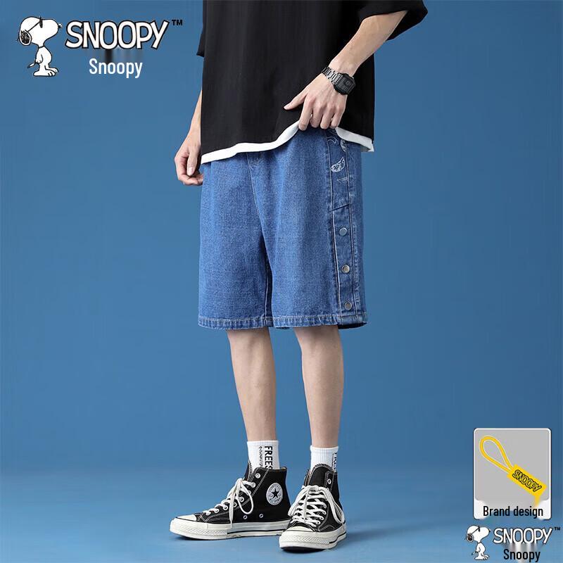 Snoopy Men s Summer Casual Denim Shorts 2XL