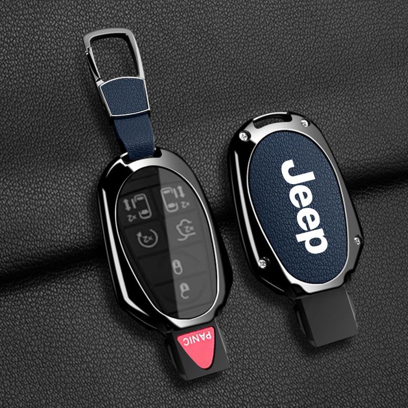 Compatible Jeep Key Case for Compass, Renegade, Cherokee, Grand Commander, Grand Cherokee