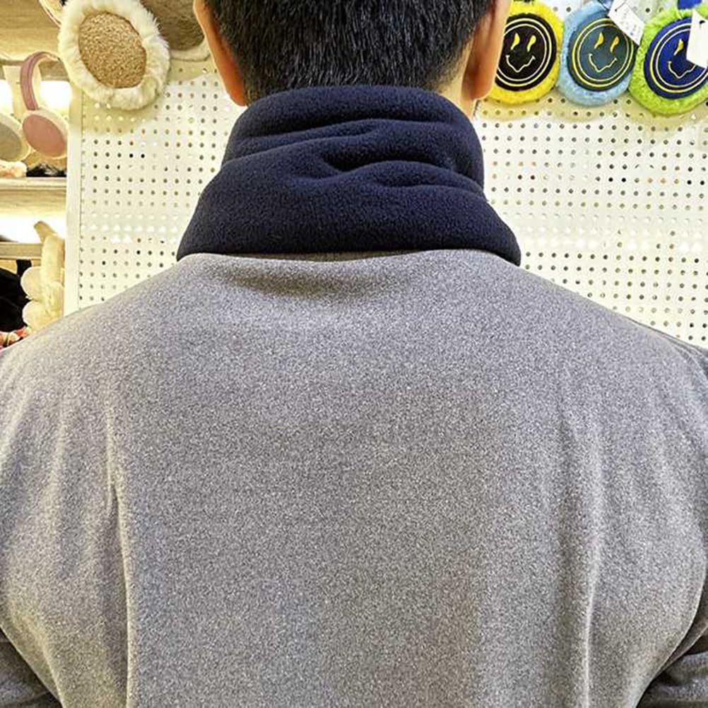 YAYUPLUS Fleece Neck Warmer Cold Solid Outdoor for Mountain Men's Scarf, Warm, Protection, Windproof, Color, Stole, Voluminous, Insertable, Sports,