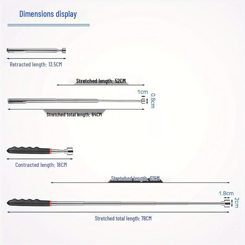 Strong Telescopic Magnetic Pickup Tool - Adjustable Pen-Shaped Rod for Auto Repair