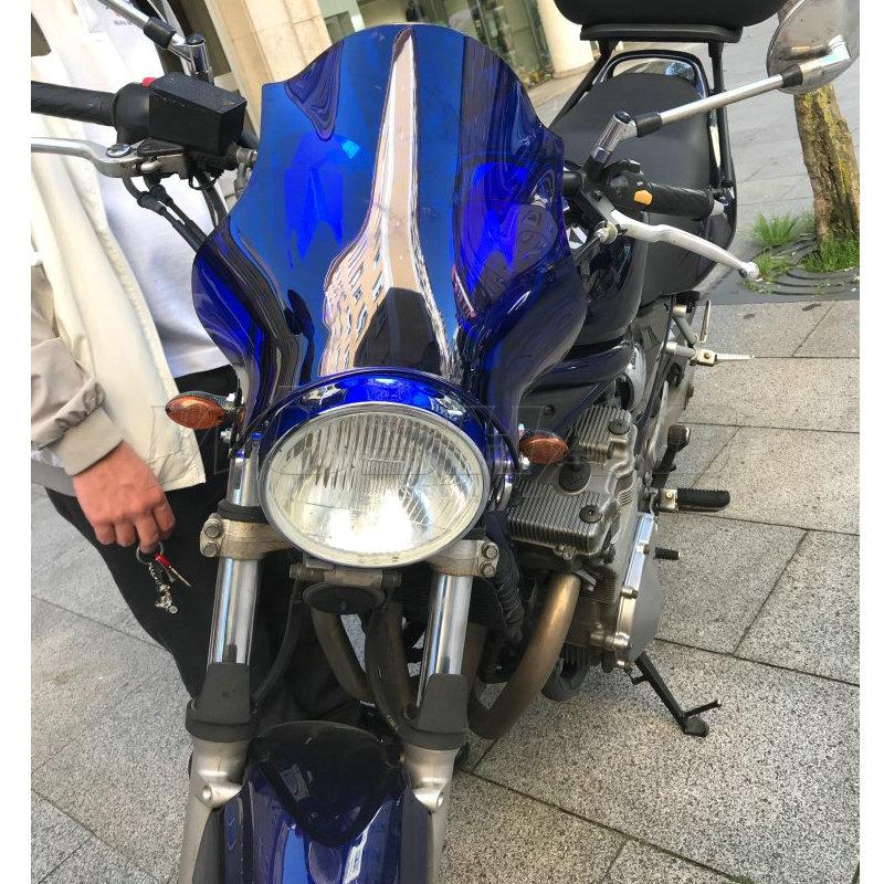Motorcykel Dubbelbubbla Vindruta Vindskydd För Suzuki SV650 SV1000 GSX1400 SV 650 1000 Bandit GSF650 GSF1200 GSF1250 Svart